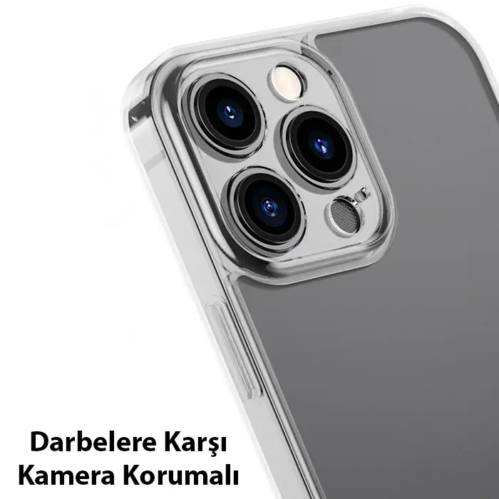 Baseus Frosted Glass iPhone 13 Pro Max 6.7inch Shockproof Koruyucu Kılıf-(5775)