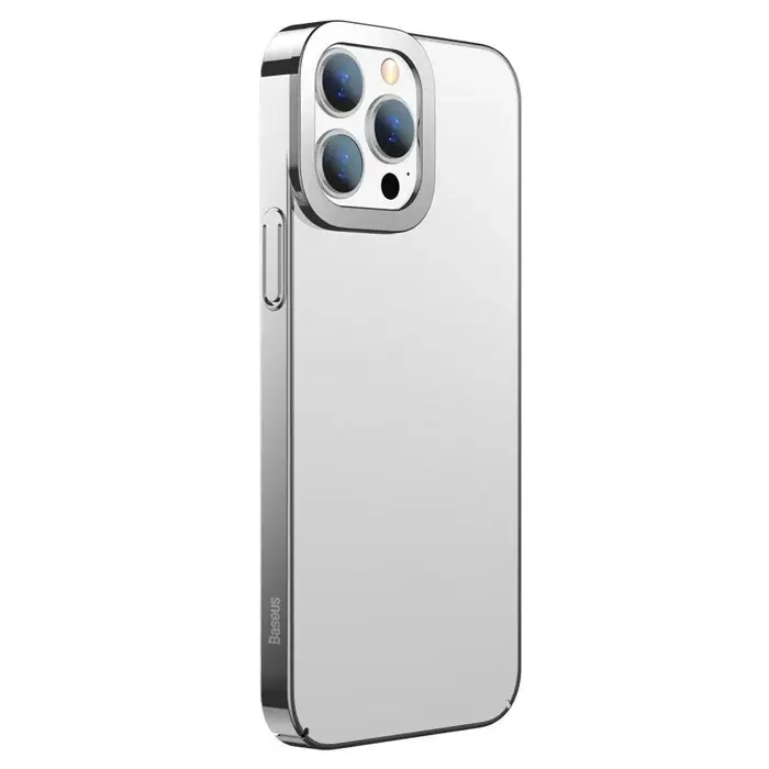 Baseus Glitter iPhone 13 Pro Kılıf Renkli Kenar Şeffaf Kılıf-(5775)