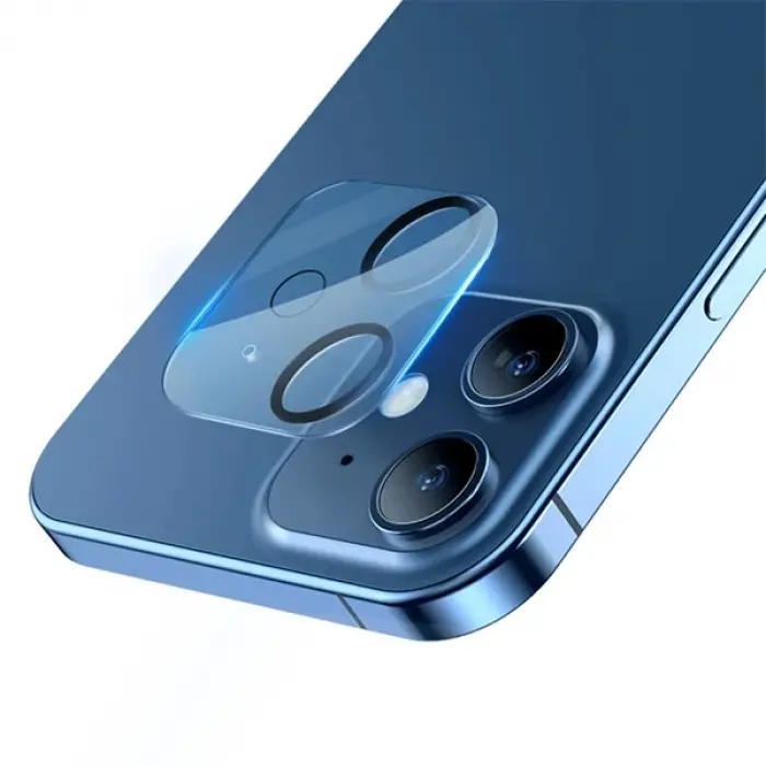 BASEUS iPhone 12 6.1 3D Full Kaplama Kamera Koruyucu Cam 2 Adet Set-(5775)