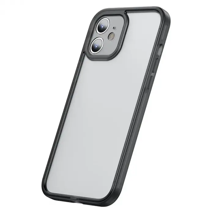 Baseus iPhone 12 Mini Kamera Lens Koruyuculu Frame Kılıf-(5775)