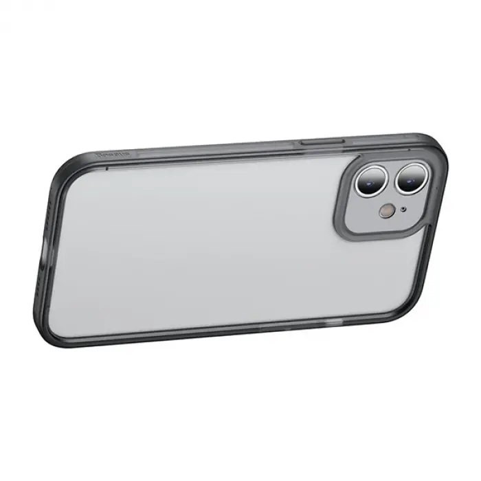 Baseus iPhone 12 Mini Kamera Lens Koruyuculu Frame Kılıf-(5775)
