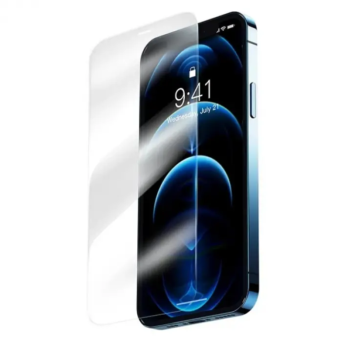 Baseus iPhone 12 Pro Max 6.7 0.3mm HD Anti-drop Tempered Kırılmaz Cam Ekran Koruyucu 2 Adet-(5775)
