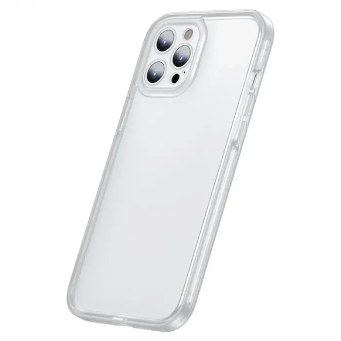 Baseus iPhone 12 Pro Max Kamera Lens Koruyuculu Frame Kılıf-(5775)
