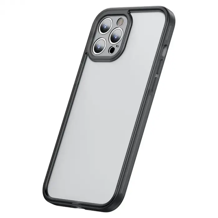 Baseus iPhone 12 Pro Max Kamera Lens Koruyuculu Frame Kılıf-(5775)