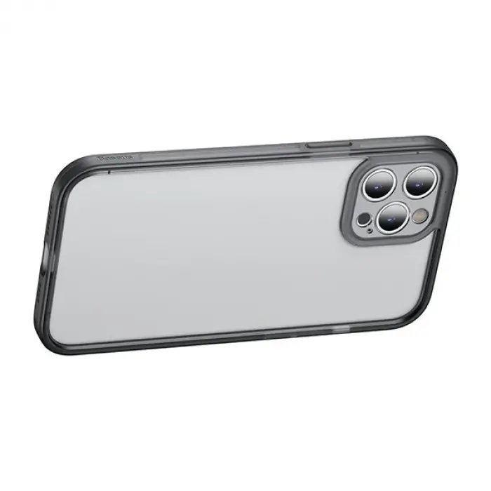 Baseus iPhone 12 Pro Max Kamera Lens Koruyuculu Frame Kılıf-(5775)
