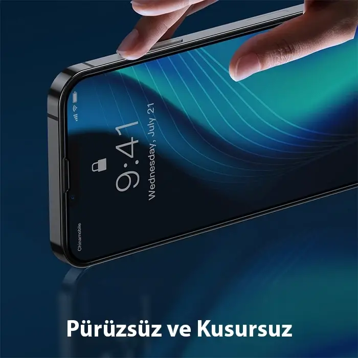 Baseus iPhone 13 Pro Max 6.7 0.3mm Tempered Full-glass Cam Ekran Koruyucu 2 Adet Set-(5775)