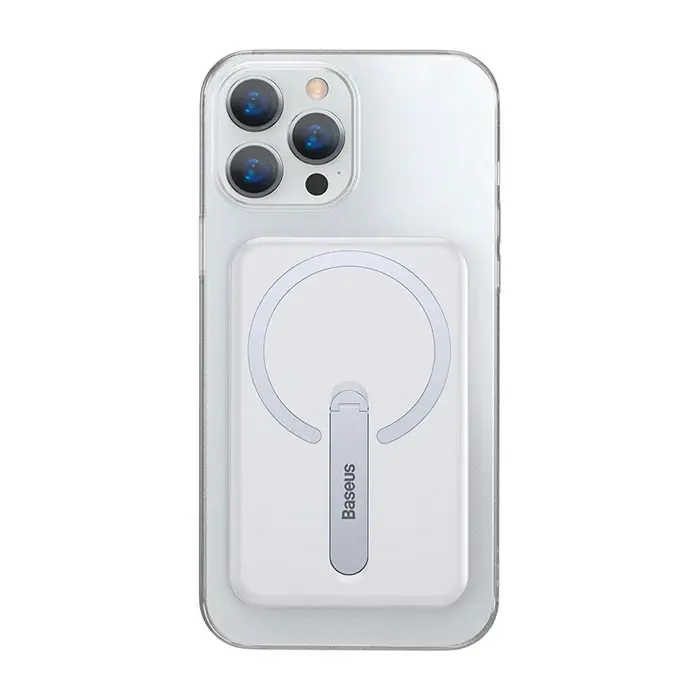 Baseus iPhone 13 Pro Max 6.7 Manyetik Magsafe Standlı Silikon Kılıf-(5775)