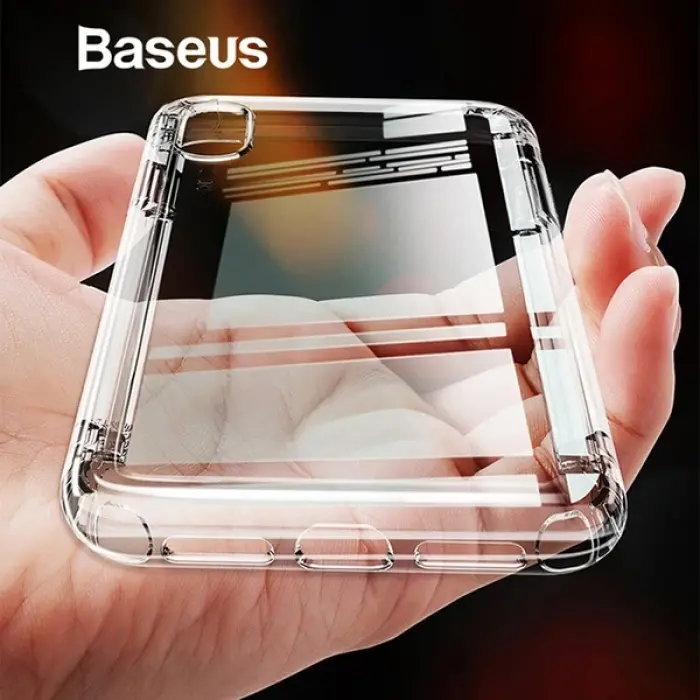 Baseus İPhone Xr 61 Airbags Şeffaf Darbe Emici Slikon Kılıf-(5775)