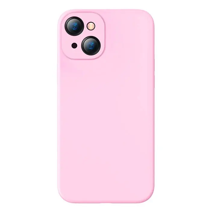 Baseus Liquid iPhone 13 6.1 Kılıf Kamera Korumalı İçi Kadife Silikon Kılıf-(5775)
