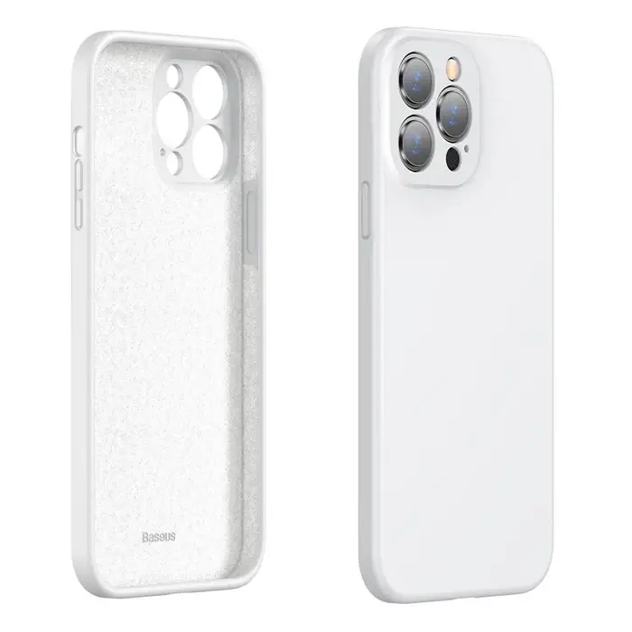 Baseus Liquid iPhone 13 Pro Max Kılıf Kamera Korumalı İçi Kadife Silikon Kılıf-(5775)