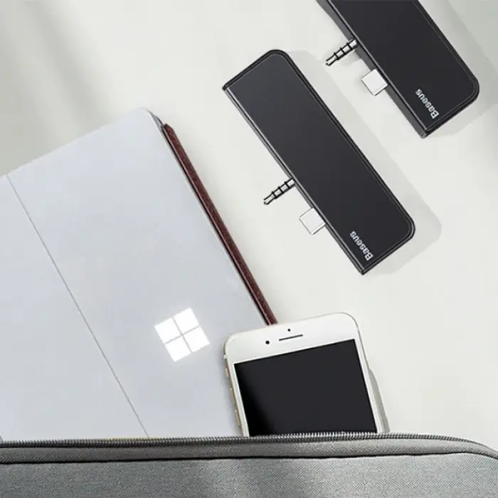 Baseus Multifunctional HUB Surface Go(Type-C+Audio to HD4K+USB3.0+Type-C(data)+Audiok-(5775)