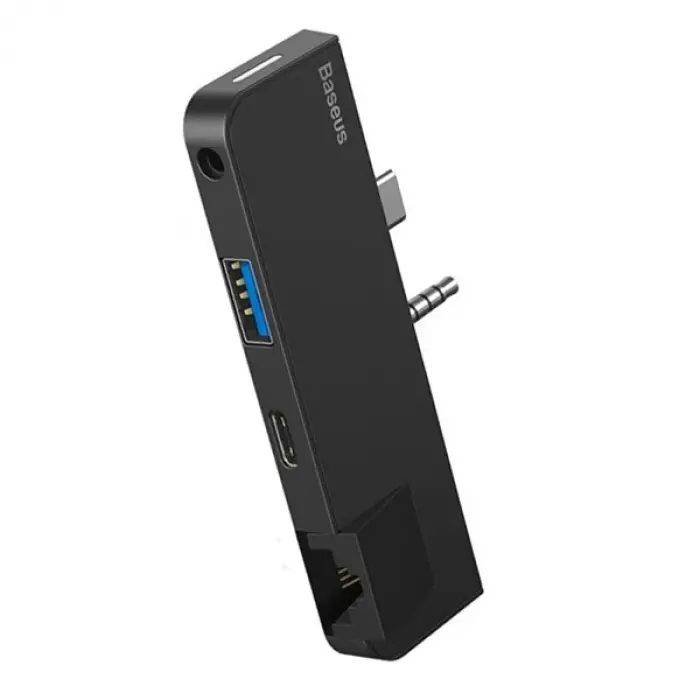 Baseus Multifunctional HUB Surface Go(Type-C+Audio to RJ45+USB3.0+Type-C(data)+Audio)-(5775)