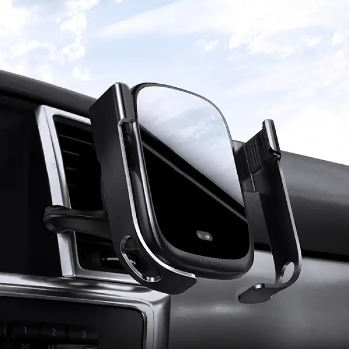 Baseus Rock-Solid Tam Otomatik 10W Wireless Kablosuz Araç Şarj Tutucu-(5775)