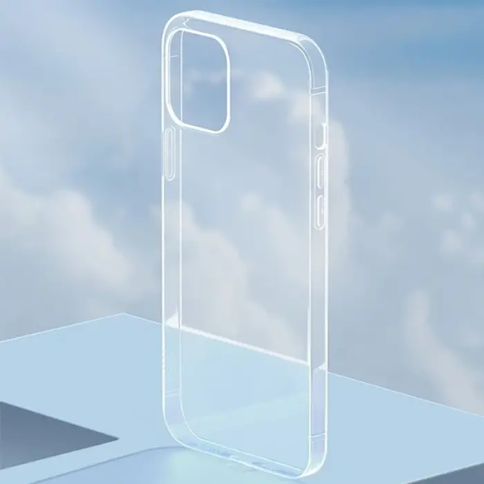 Baseus Simple Case İPhone 12 Mini 5.4 İnce Silikon Şeffaf Kılıf-(5775)