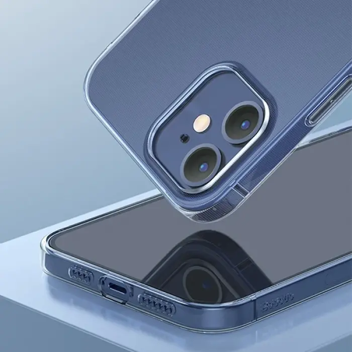 Baseus Simple Case İPhone 12 Mini 5.4 İnce Silikon Şeffaf Kılıf-(5775)