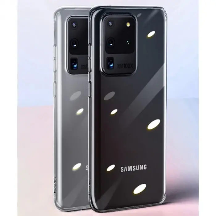 Baseus Simple Case Samsung Galaxy S20Ultra Şeffaf Silikon Kılıf-(5775)