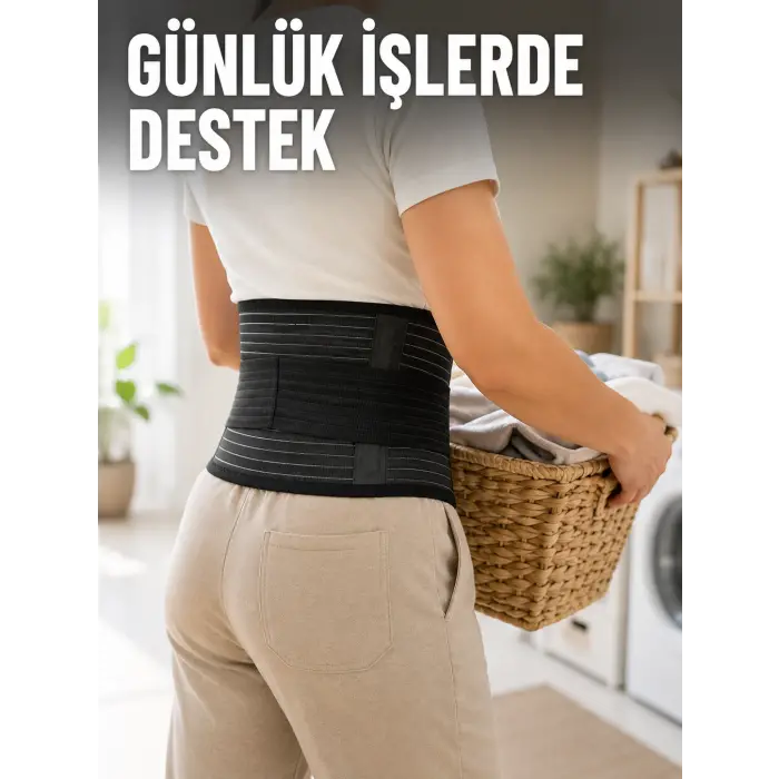 Bel Destekli Çalışma Korsesi Ayarlanabilir Elastik Cırtlı Bel Desteği
