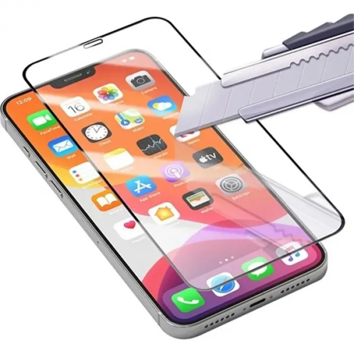 BEST iPhone 12 Pro Max 6.7 9H 3D Tempered Full Cam Ekran Koruyucu-(5775)