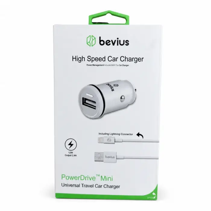 Bevius BVS-AU503 12W Lightning Kablolu Araç Şarj Cihazı