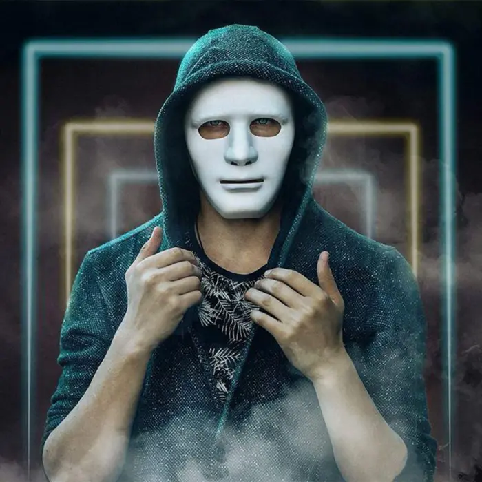 Beyaz Renk Hip Hop Anonim Jabbawockeez Dans Maskesi 18x19 Cm Bx40