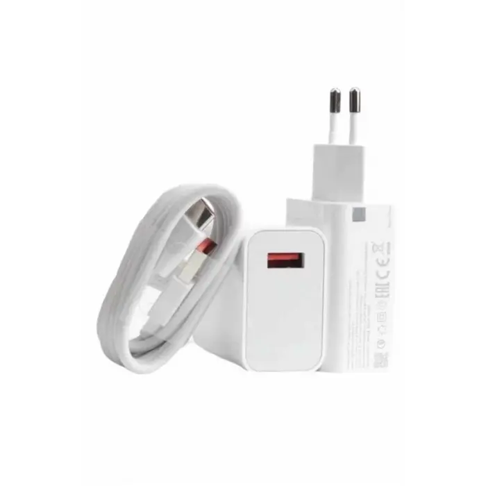 Beyaz Ultra Plus Hızlı Şarj Seti Şarj Adaptörü ve Kablosu 67W