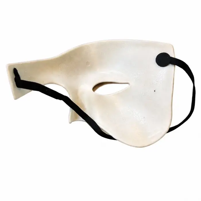 Beyaz Yarım Erkek Maske – Phantom Parti &amp;amp; Balo Maskesi Bx40
