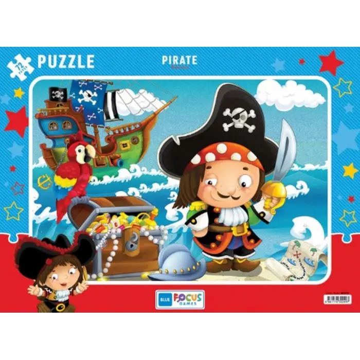 Blue Fus Pirate (Korsan) - Puzzle 72 Parça
