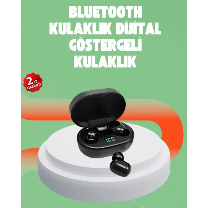 Bluetooth 5.0 Kulaklık – LED Ekranlı Şarj Kutusu