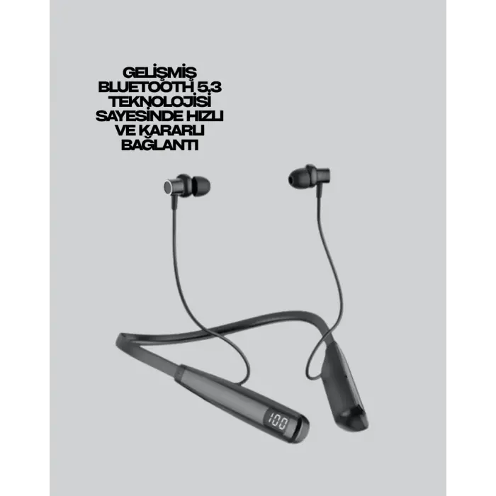Bluetooth 5.3 Boyun Bantlı Kulaklık – Oyun ve Müzik Modu SD Kart Desteği