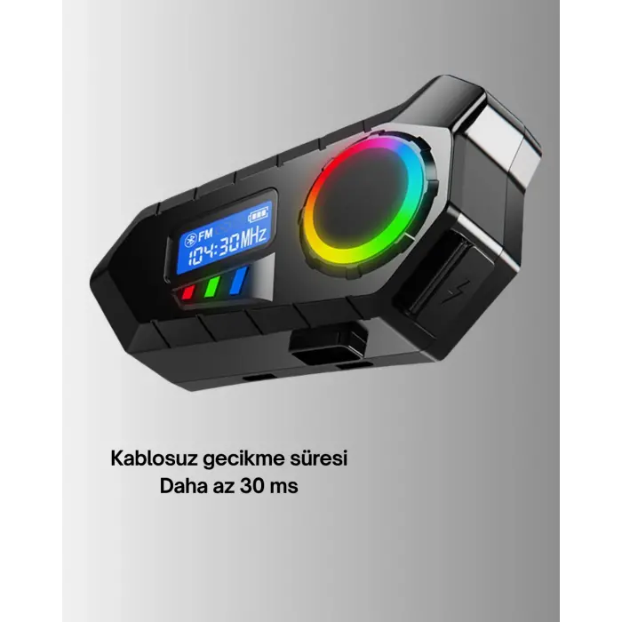 Bluetooth 5.4  İnterkom IP65 Toz ve Su Geçirmez LED Göstergeli
