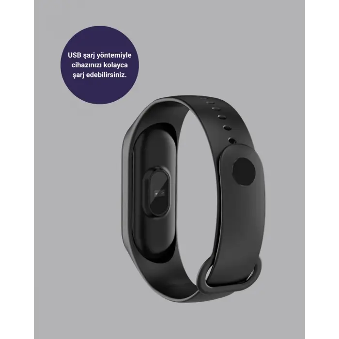 Bluetooth Akıllı Bileklik Spor Modlu Kalp Atış Takipli Uyku Analizli