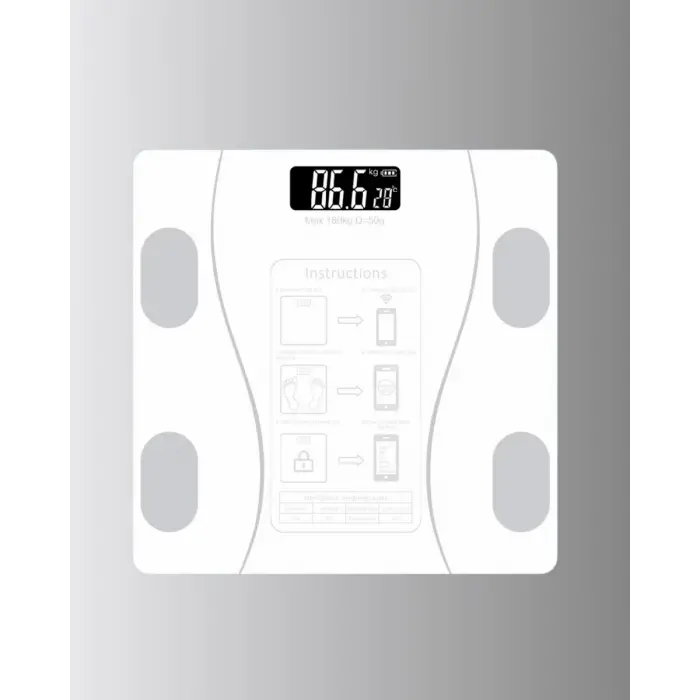 Bluetooth Akıllı Tartı – 8 Fonksiyonlu Dijital Baskül 180 kg Kapasiteli