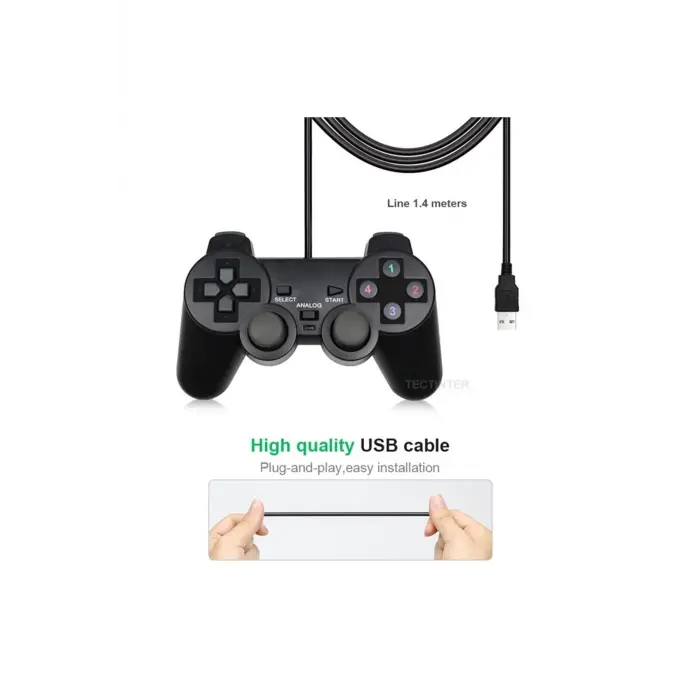 Bluetooth bağlantılı metalik renkli PC uyumlu titreşimli analog joystick oyun kolu