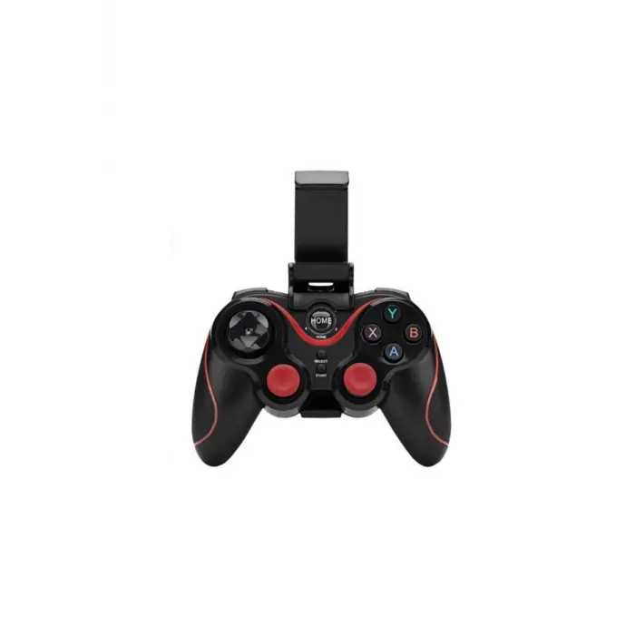 Bluetooth bağlantılı siyah gamepad, PC uyumlu, telefon standı dahil, 1 yıl garantili