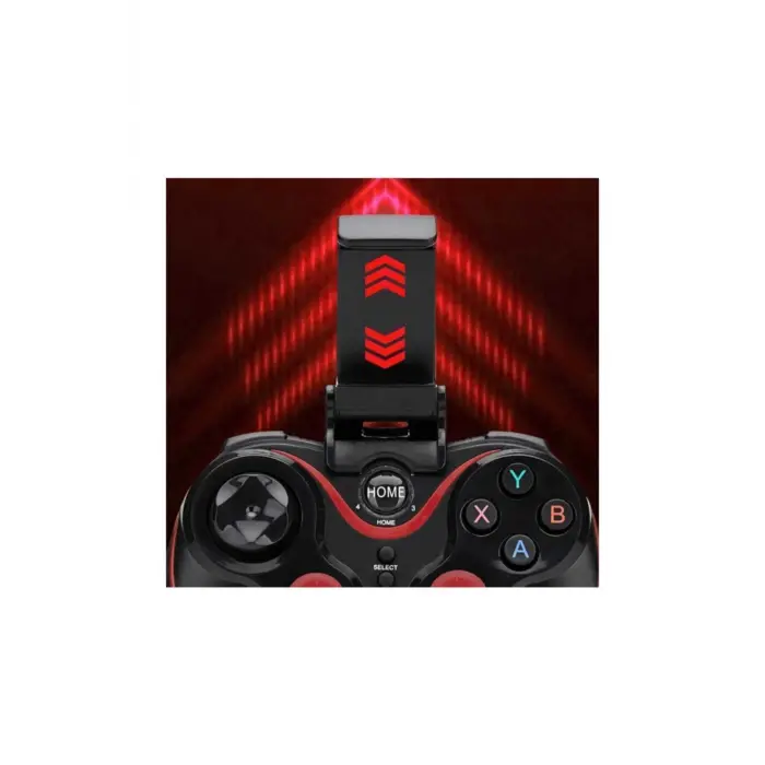 Bluetooth bağlantılı siyah gamepad, PC uyumlu, telefon standı dahil, 1 yıl garantili