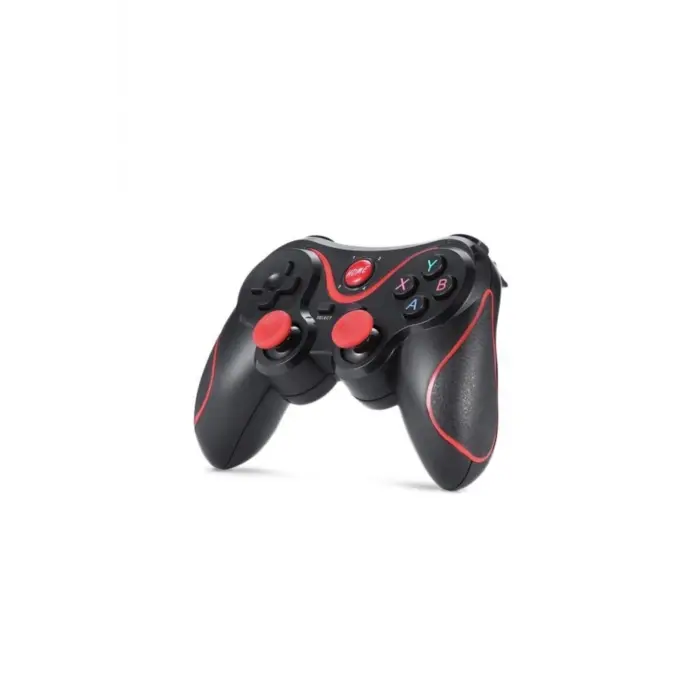 Bluetooth bağlantılı siyah gamepad telefon tutucu standlı PC uyumlu kablosuz oyun kolu