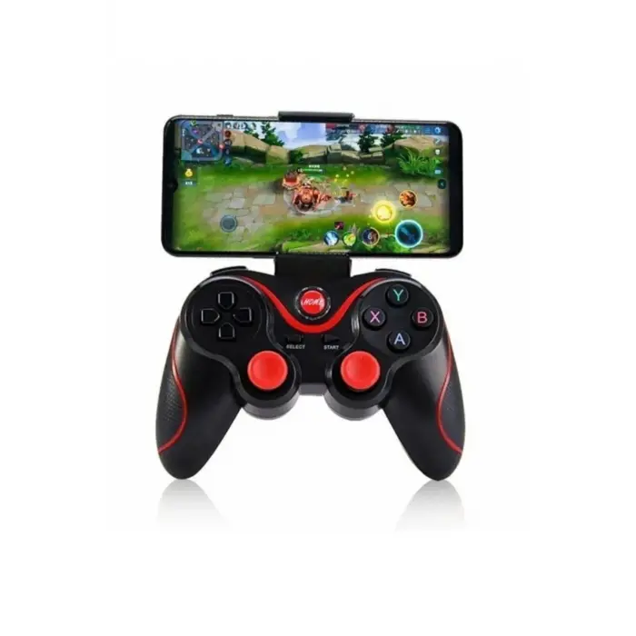 Bluetooth bağlantılı siyah joystick, PC uyumlu, telefon tutucu standlı, 2 yıl garantili