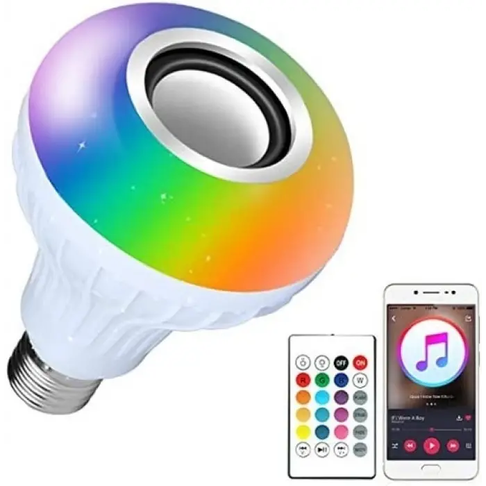 Bluetooth Hoparlör Akıllı Led Ampul Lamba Bx40