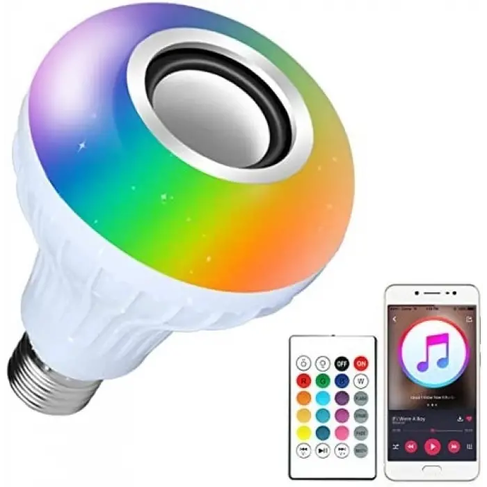 Bluetooth Hoparlör Akıllı Led Ampul Lamba Bx40