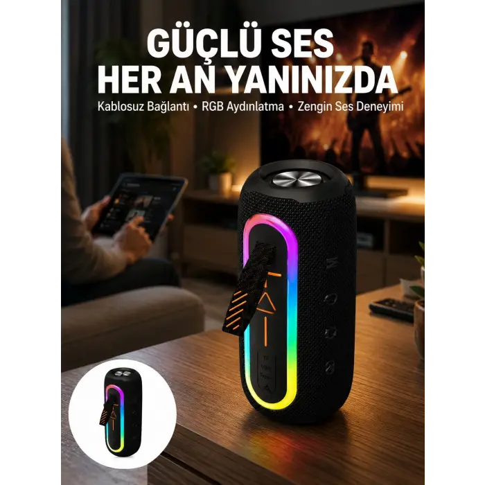 Bluetooth Hoparlör Uzun Pil Ömrü Taşınabilir Yüksek Ses Kaliteli Yeni Nesil