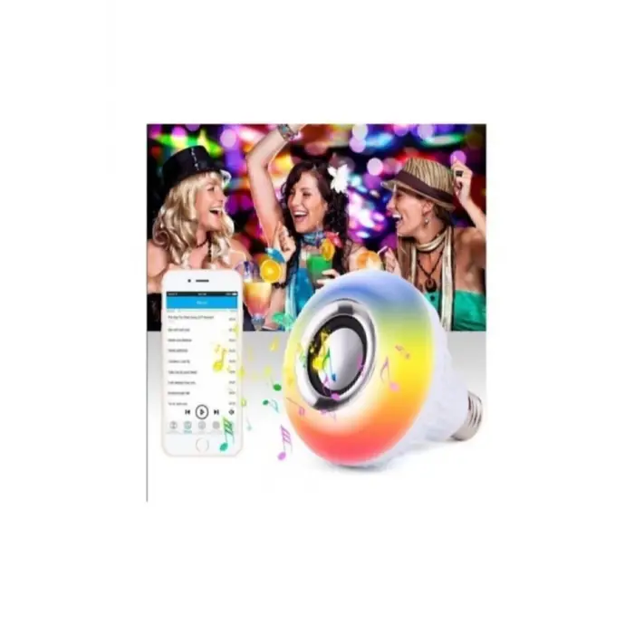 Bluetooth hoparlörlü uzaktan kumandalı led ışık beyaz renkli 7 renk ışık seçeneği