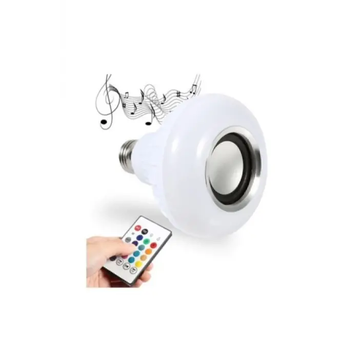 Bluetooth hoparlörlü uzaktan kumandalı led ışık beyaz renkli 7 renk ışık seçeneği