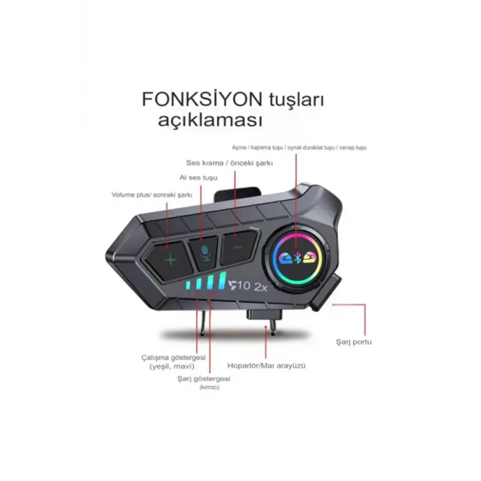 Bluetooth intercom seti 2 yıl garantili motosiklet iletişim cihazı çiftli paket Süresi