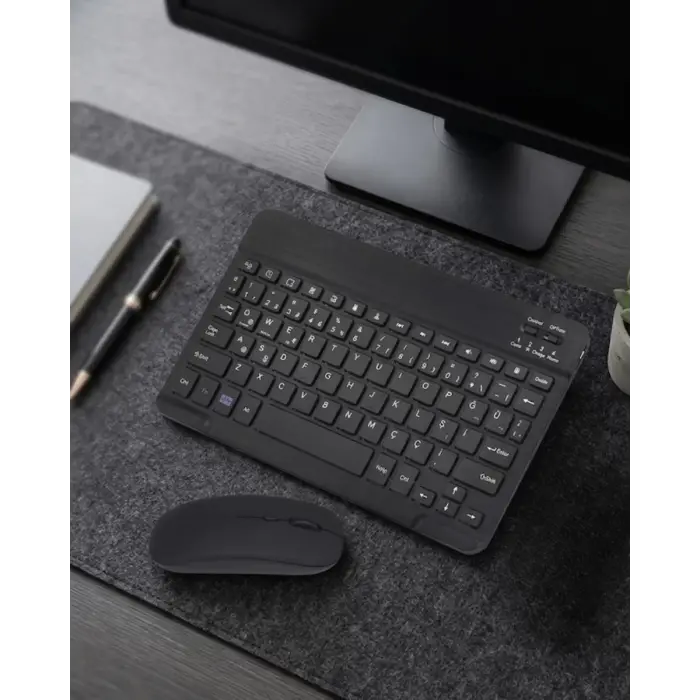 Bluetooth Klavye Mouse Seti Taşınabilir Wireless Bilgisayar Aksesuarı
