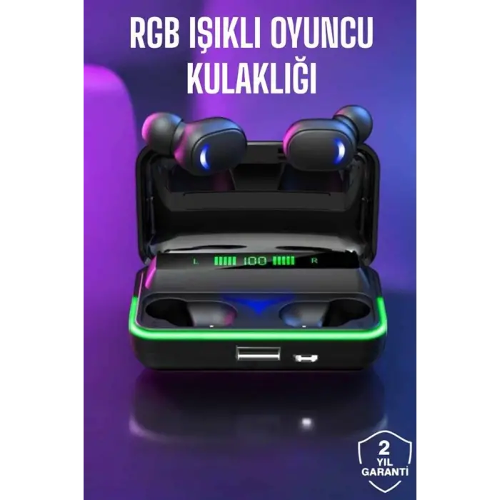 Bluetooth Kulaklık Powerbankli Yüksek Ses Kaliteli Şarj Göstergeli