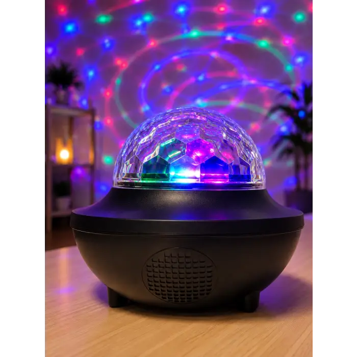 Bluetooth RGB Parti Işığı Hoparlörlü Disko Lambası MP3 USB ve Hafıza Kartı Destekli