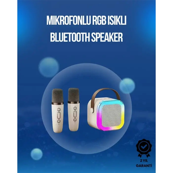 Bluetooth, USB ve AUX Girişli Çok Fonksiyonlu Karaoke Hoparlör