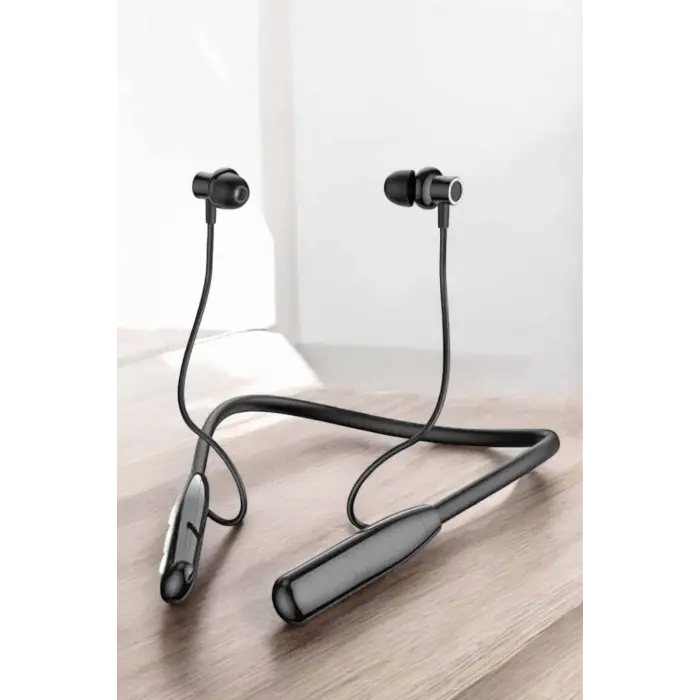 Boyun Askılı Bluetooth Kulaklık Uzun Şarj Süreli Dijital Göstergeli Kablolu