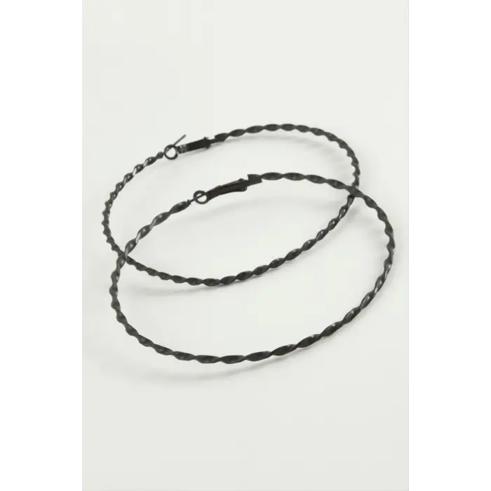 Burgulu Metal Halka Küpe 8-9-10 cm