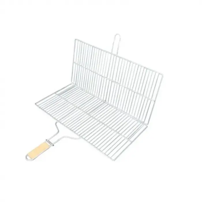 Büyük Boy Mangal Izgarası - 50x30 cm - Ahşap Saplı